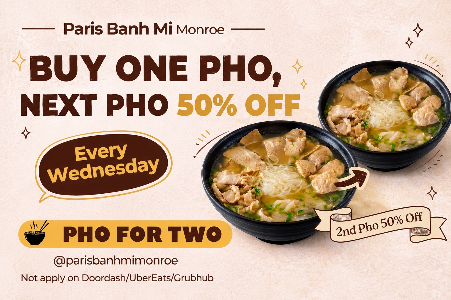 Wednesday Pho Promo